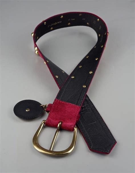 red ysl belt